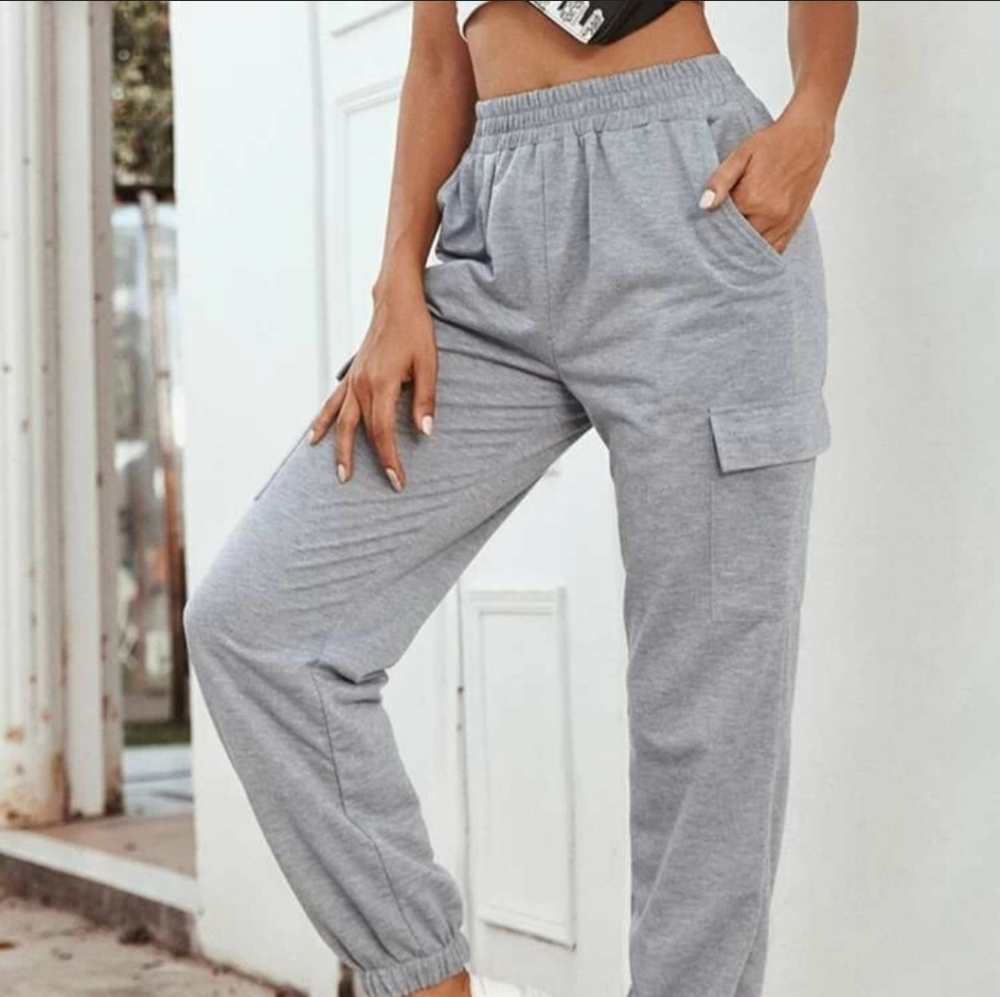 ✌🏼Elastic waist cargo joggers for women